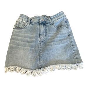 Hippie Rose - Girls Daisy Jean Skort - Size 6x